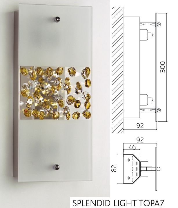 Swarovski | SPLENDID topaz  Swarovski A.9360 NR 130 011  L10 H30 Sp9.5