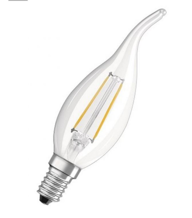 OSRAM | E14 свеча на ветру 4W/827 филаментная лампа LED SCL BA40 Osram 4058075055452