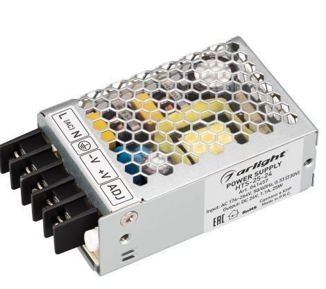 Arlight | ��-� OT =24V  25W  176-264V IP20  HTS-25-24 (24V, 1.1A, 25W) Arlight 041457