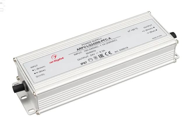 Arlight | - OT =24V 200W  100-240V IP67  ARPV-LG24200-PFC-A 24V, 8.3A, 200W Arlight 030019