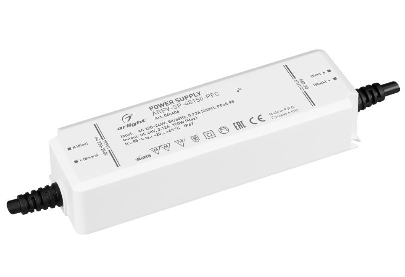 Arlight | ��-� OT =48V 150W 170-250V ARPV-SP-48150-PFC (48V, 3.12A, 150W) transformator Arlight 046406
