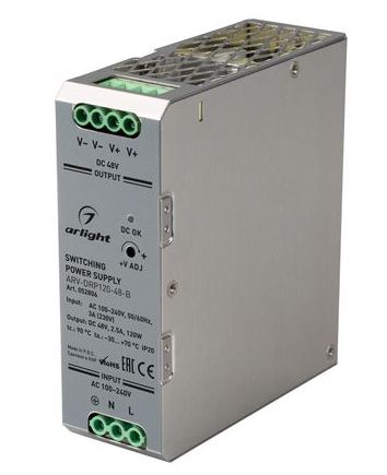 Arlight | ��-� OT =48V 120W 170-250V ARV-DRP120-48-B DIN-����� 48V, 2.5A IP20, ������, 5��� Arlight 052806