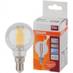 OSRAM | E14 P 6 (=75W)/840 LED CL P75  FILLED ����� Osram 4058075218178