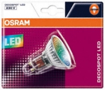 OSRAM | GU10  0.7W 220V 12* DECOSPOT LED PAR 16 Color Changing   6X1 80011  Osram 905598