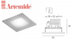 Artemide | Zeno Up 3 Frosted Square LED 6W 3000K   Artemide NL17091K0